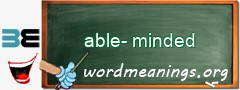 WordMeaning blackboard for able-minded